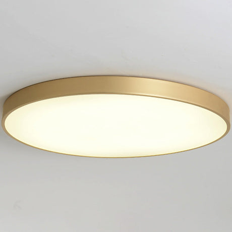 Sleek Round Led Ceiling Lamp For Modern Bedroom And Corridor Lighting - Gold Baking Paint Bezel