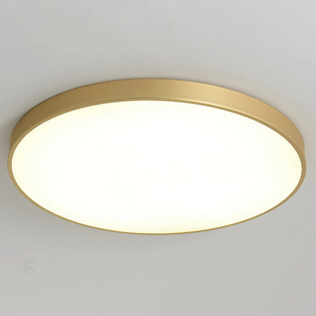 Sleek Round Led Ceiling Lamp For Modern Bedroom And Corridor Lighting - Gold Baking Paint Bezel