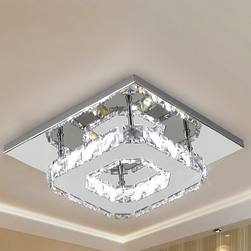 Mini Crystal - Encrusted Led Ceiling Light For Bedroom