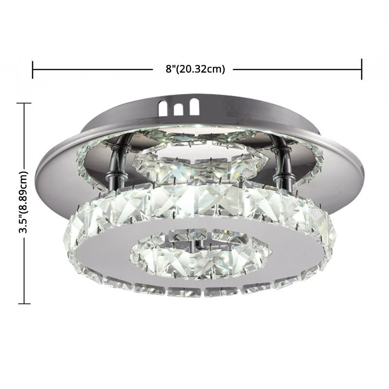 Mini Crystal - Encrusted Led Ceiling Light For Bedroom