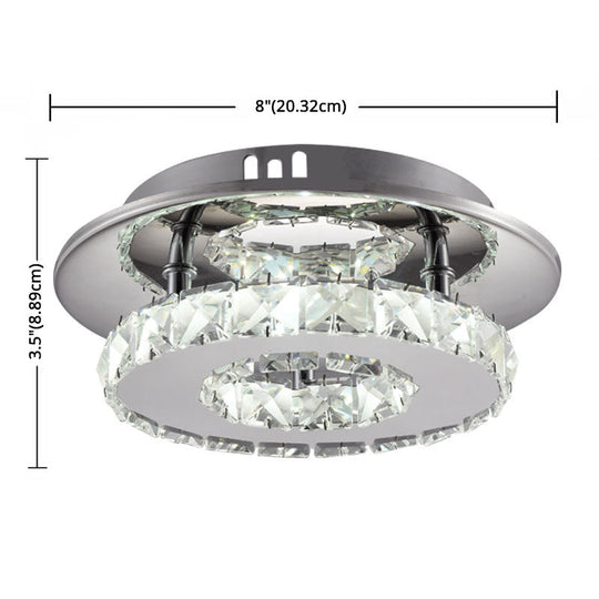 Mini Crystal - Encrusted Led Ceiling Light For Bedroom