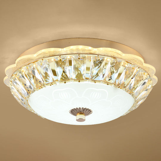 Crystal Led Flush Mount Ceiling Light For Modern Bedroom Décor Gold / 19.5’ Bowl