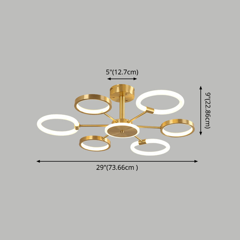 Contemporary Radial Chandelier Pendant Lighting For Living Room