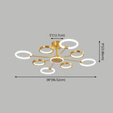 Contemporary Radial Chandelier Pendant Lighting For Living Room