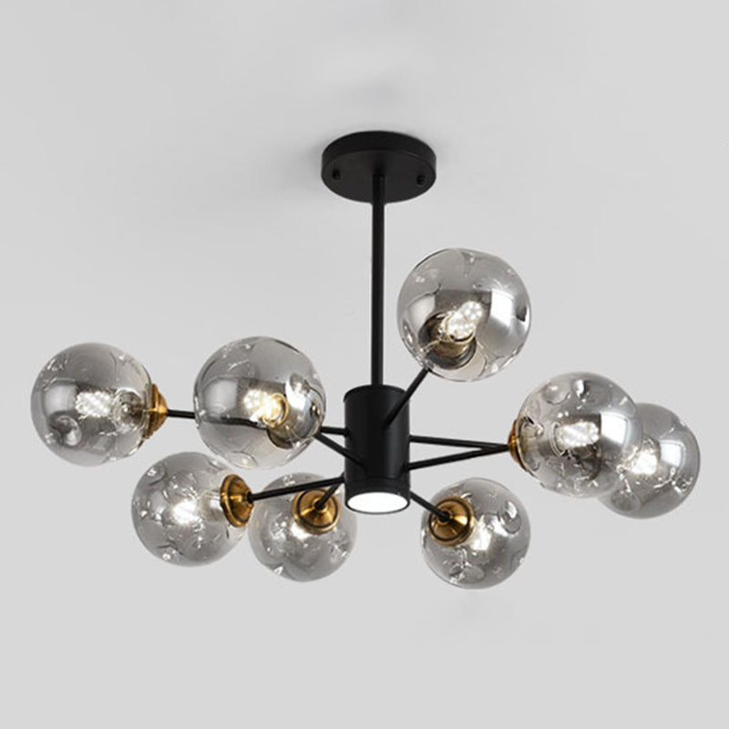 Modern Glass Bubble Chandelier Pendant Lights For Bedrooms 8 / Smoke Gray