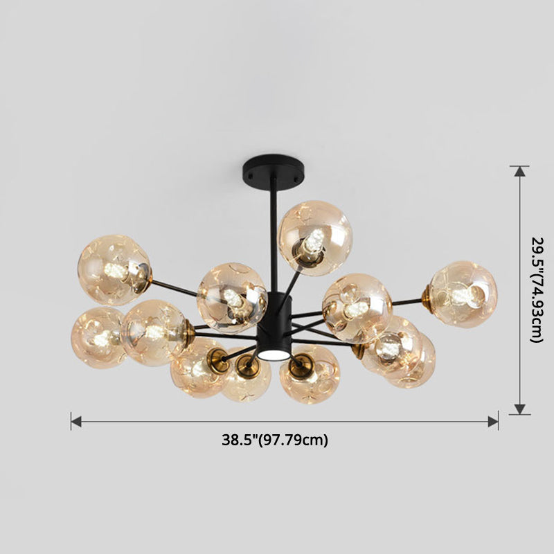 Modern Glass Bubble Chandelier Pendant Lights For Bedroom
