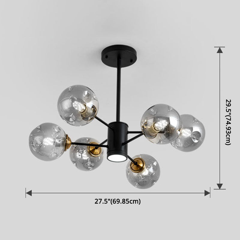 Modern Glass Bubble Chandelier Pendant Lights For Bedroom