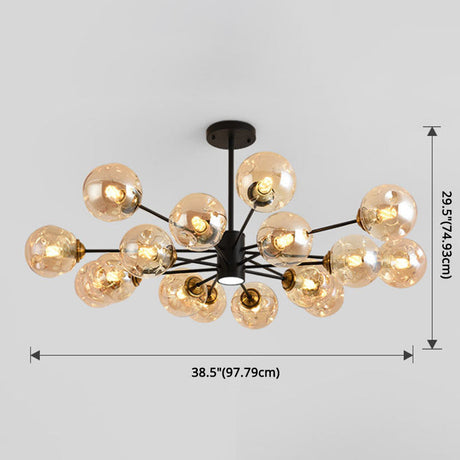 Modern Glass Bubble Chandelier Pendant Lights For Bedroom