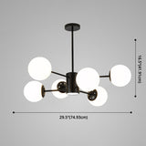 Contemporary Glass Chandelier Light For Living Room Ceiling