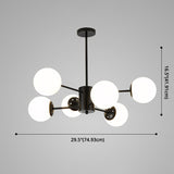 Contemporary Glass Chandelier Light For Living Room Ceiling