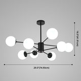 Contemporary Glass Chandelier Light For Living Room Ceiling