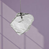 Minimalist Glass Pendant Lamp - Ice Hanging Ceiling Light For Dining Room