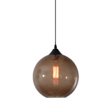 Macaron Glass Pendant Ceiling Light - Clear/Coffee/Red Dining Room Hanging Lamp Kit