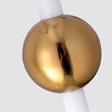Gold And White Glass Flute Pendant Light- Single Head Stairway Fixture