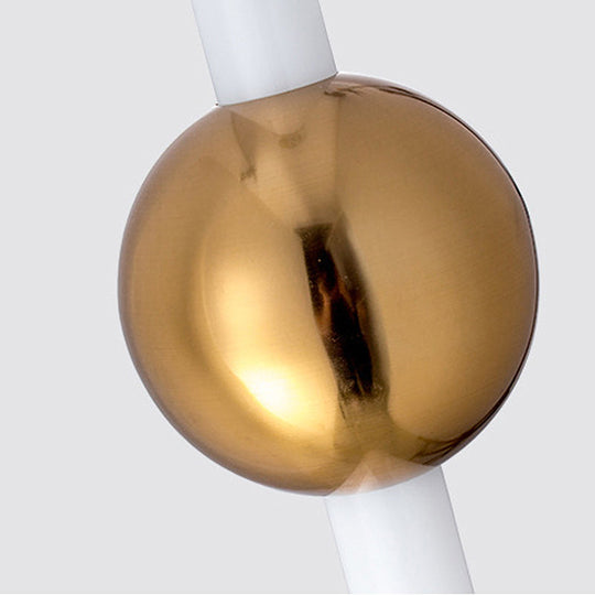 Gold And White Glass Flute Pendant Light- Single Head Stairway Fixture