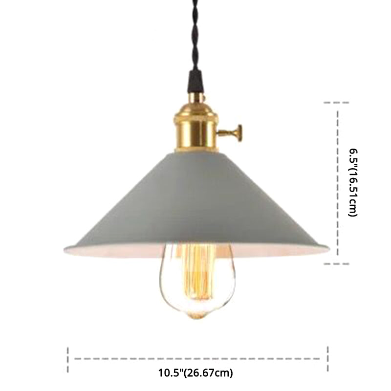 Nordic Industrial Macaron Pendant Light - Colorful Metal 1-Light Lighting