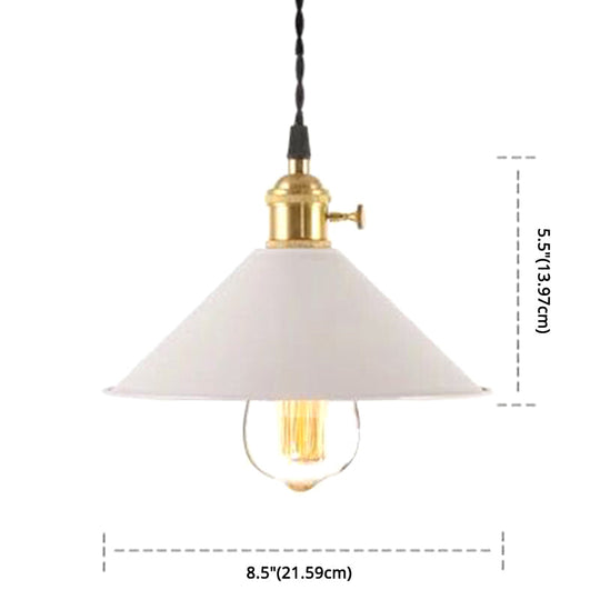 Nordic Industrial Macaron Pendant Light - Colorful Metal 1-Light Lighting