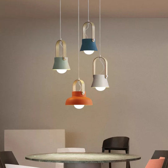 Nordic Style 1-Light Pendant Lamp - Upside Down Trifle Design For Modern Metal Restaurants