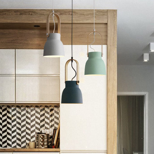 Nordic Modern Metal Pendant Lamp - 1-Light Upside Down Trifle Style For Restaurants