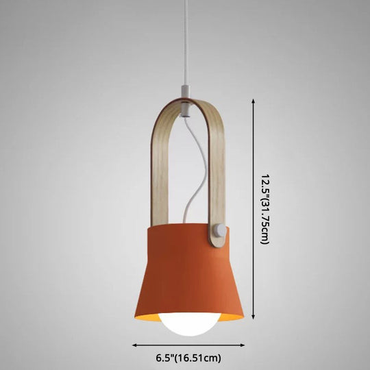 Nordic Modern Metal Pendant Lamp - 1-Light Upside Down Trifle Style For Restaurants