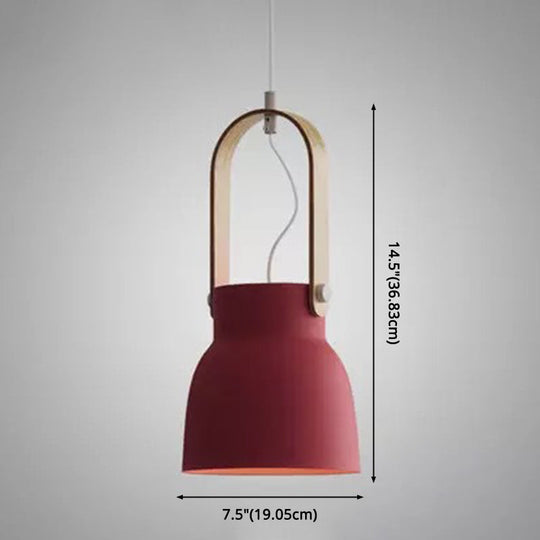 Nordic Modern Metal Pendant Lamp - 1-Light Upside Down Trifle Style For Restaurants