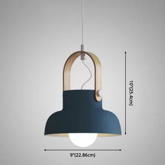 Nordic Style 1-Light Pendant Lamp - Upside Down Trifle Design For Modern Metal Restaurants
