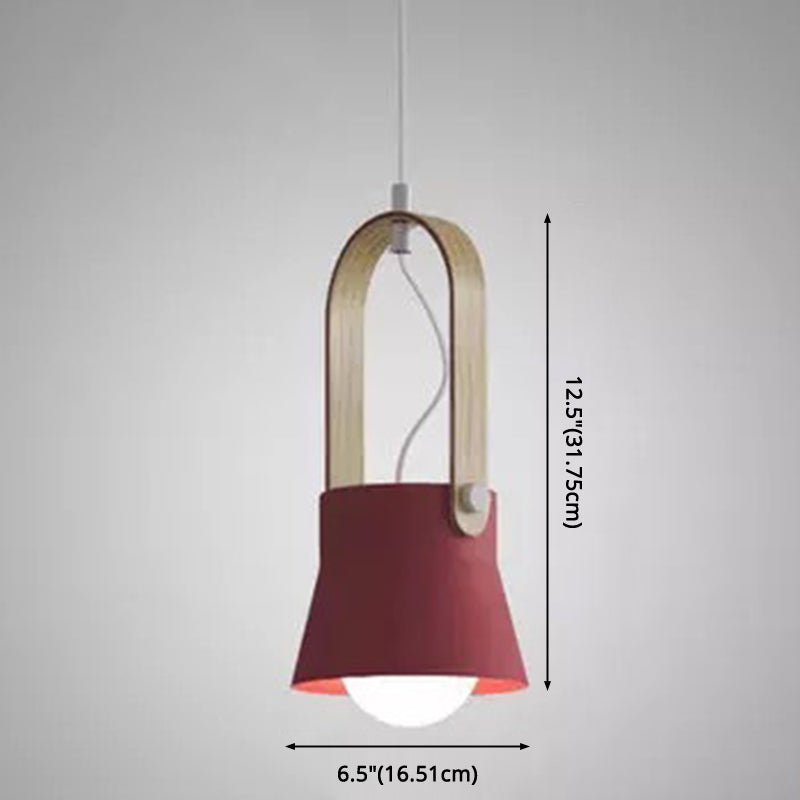 Nordic Modern Metal Pendant Lamp - 1-Light Upside Down Trifle Style For Restaurants