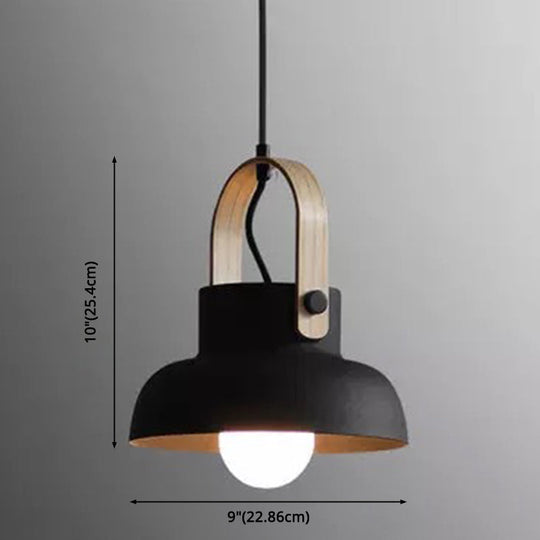 Nordic Modern Metal Pendant Lamp - 1-Light Upside Down Trifle Style For Restaurants