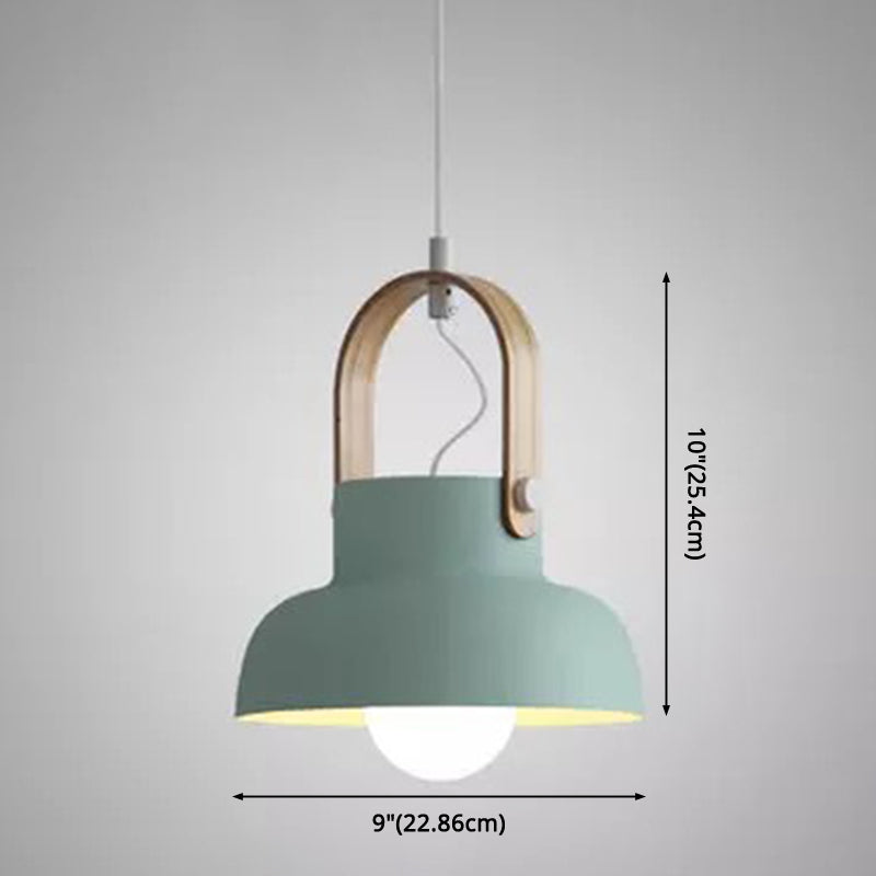 Nordic Modern Metal Pendant Lamp - 1-Light Upside Down Trifle Style For Restaurants