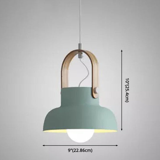 Nordic Style 1-Light Pendant Lamp - Upside Down Trifle Design For Modern Metal Restaurants
