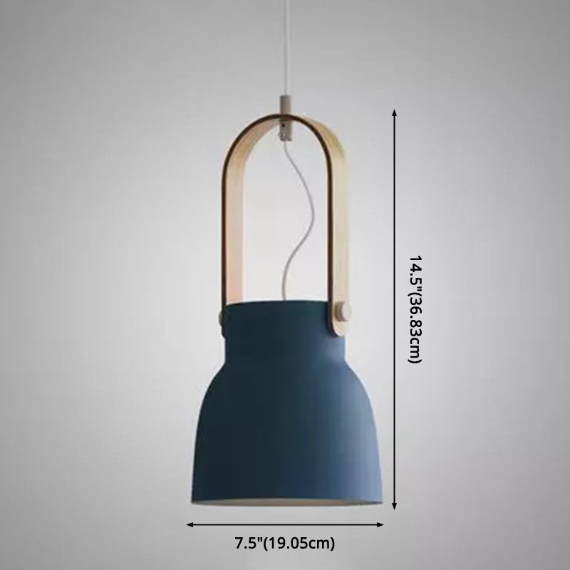 Nordic Modern Metal Pendant Lamp - 1-Light Upside Down Trifle Style For Restaurants