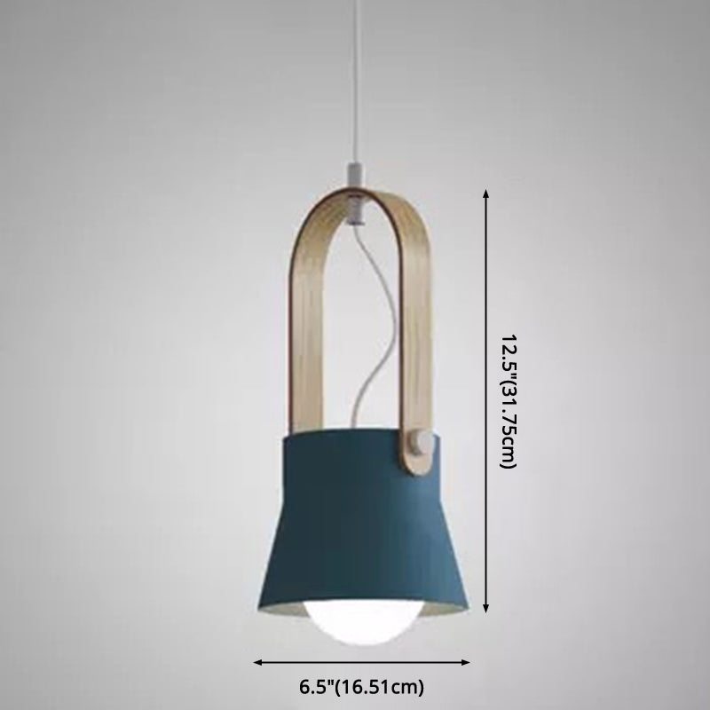 Nordic Modern Metal Pendant Lamp - 1-Light Upside Down Trifle Style For Restaurants