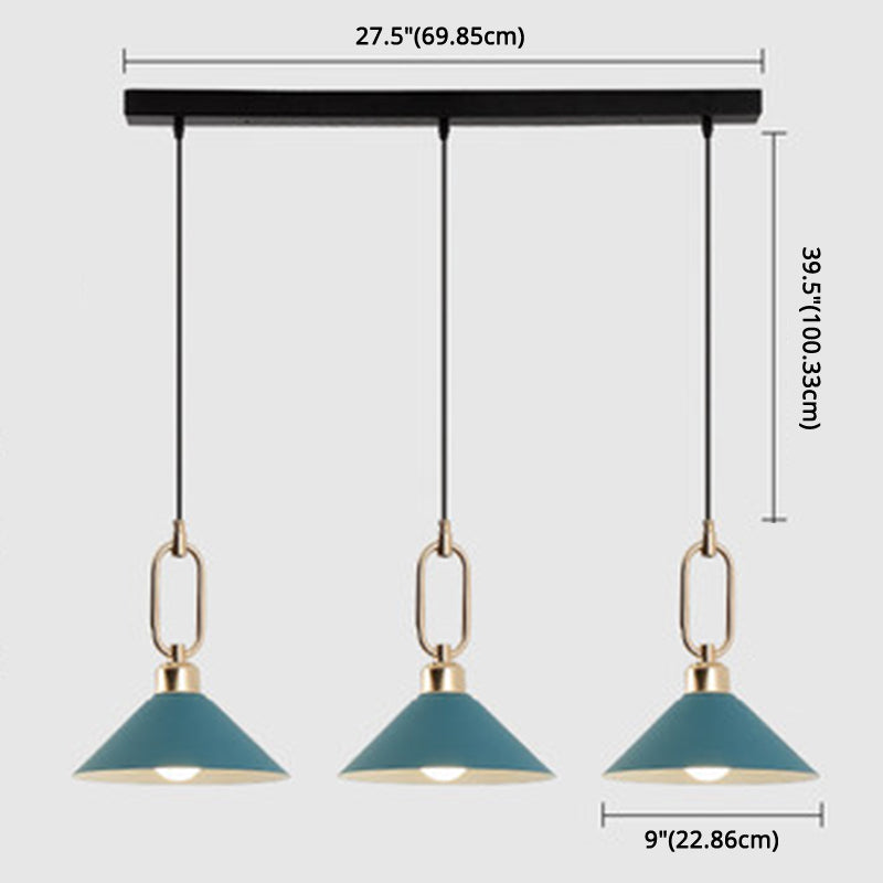 Modern Macarons Umbrella Pendant Light With Metal Ring - Stylish Lighting