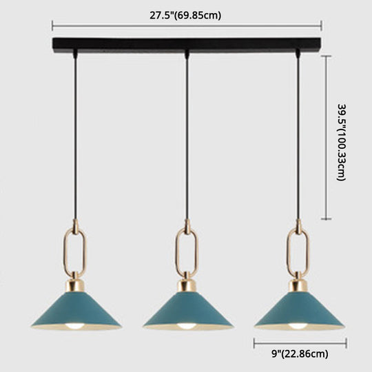 Modern Macarons Umbrella Pendant Light With Metal Ring - Stylish Lighting