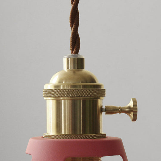 Marta - Industrial Macarons Barn Shade Pendant Light Metal 1-Light Lighting For Restaurant