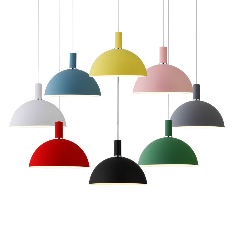 Nordic Style Metal Hemispherical Pendant Lamp - | Restaurant Ceiling Light 1