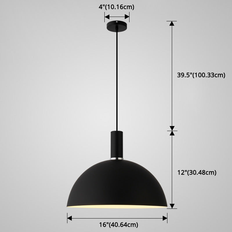 Nordic Style Metal Hemispherical Pendant Lamp - | Restaurant Ceiling Light 1