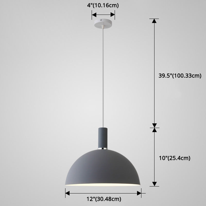 Nordic Style Metal Hemispherical Pendant Lamp - | Restaurant Ceiling Light 1