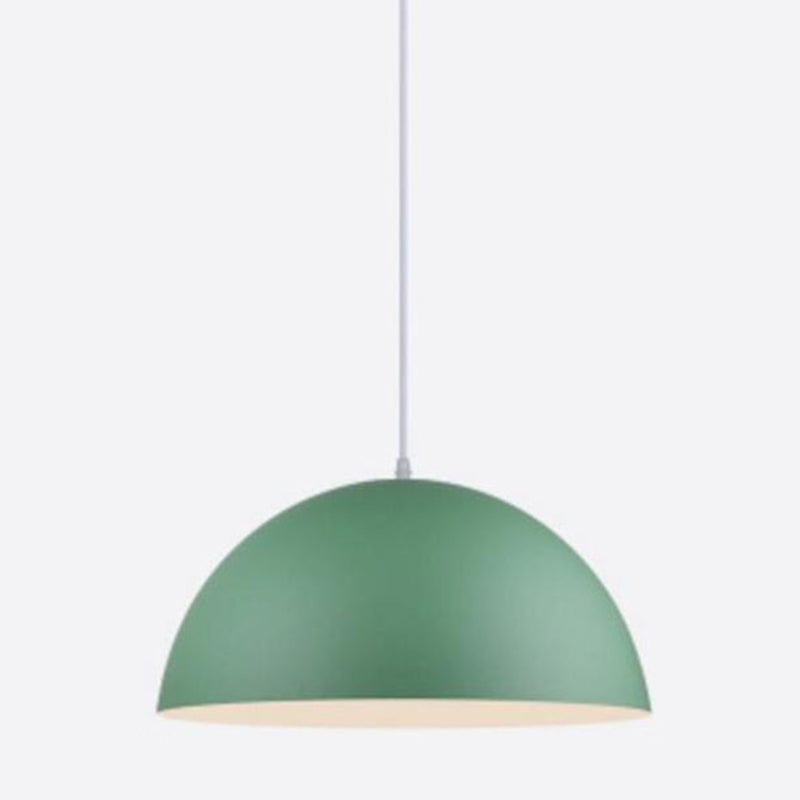 Dome Restaurant Pendant Light Modern Metal Design Hanging Ceiling With 1 Green / 12