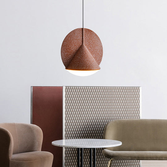 Nordic Modern 1-Light Round Shade Pendant Lamp For Living Room