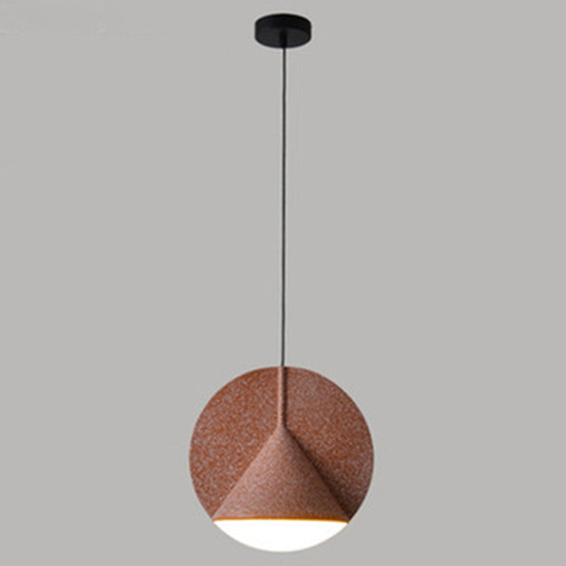 Nordic Modern Resin Pendant Lamp - 1-Light Round Shade Ideal For Living Room Orange / Warm