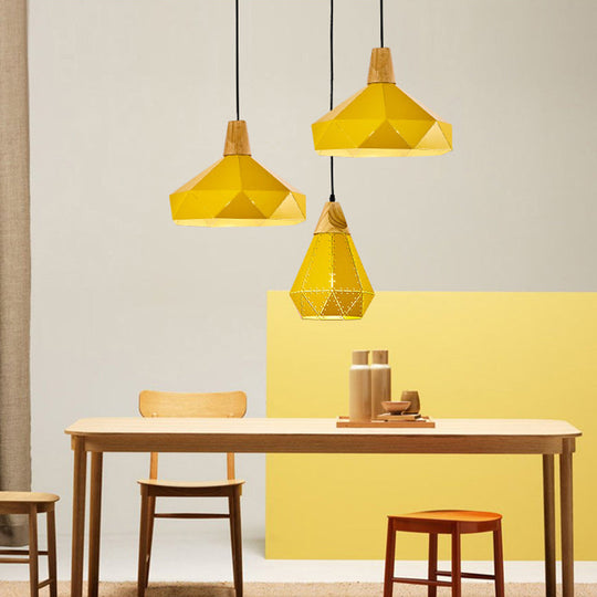 Diamond Drop Pendant Light For Modern Dining Rooms - Elegant 1-Light Ceiling Fixture