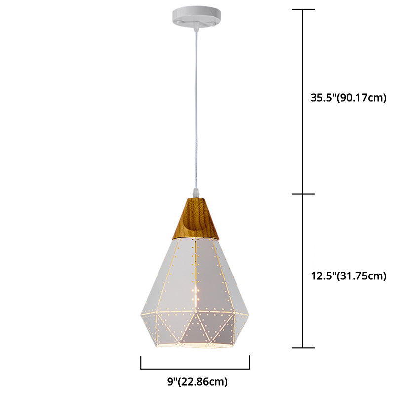 Diamond Drop Pendant Light For Modern Dining Rooms - Elegant 1-Light Ceiling Fixture