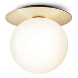 Modern Glass Semi-Flush Chandelier: 1-Light Ceiling Mount Fixture For Hallway White