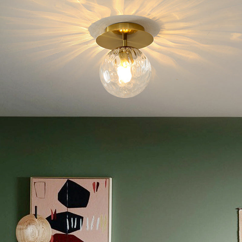 Ultra - Contemporary Prismatic Glass Flush Mount Ceiling Light For Hallway