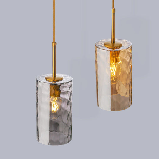 Minimalist Glass Pendant Lamp - Modern Ripple Design For Dining Room