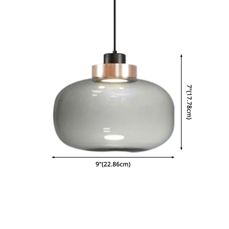 Modern Hand Blown Glass Mason Jar Pendant Light With 1 – Stylish Hanging Lamp