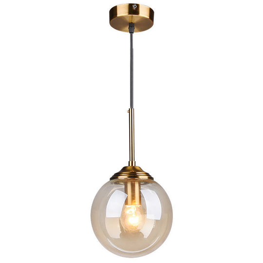 Modern Minimalist Hanging Lamp - Globe Glass Shade Pendant Light