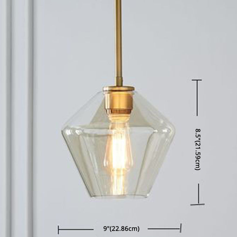 Modern Minimalist Glass Pendant Light - Stylish Dining Room Hanging Lamp