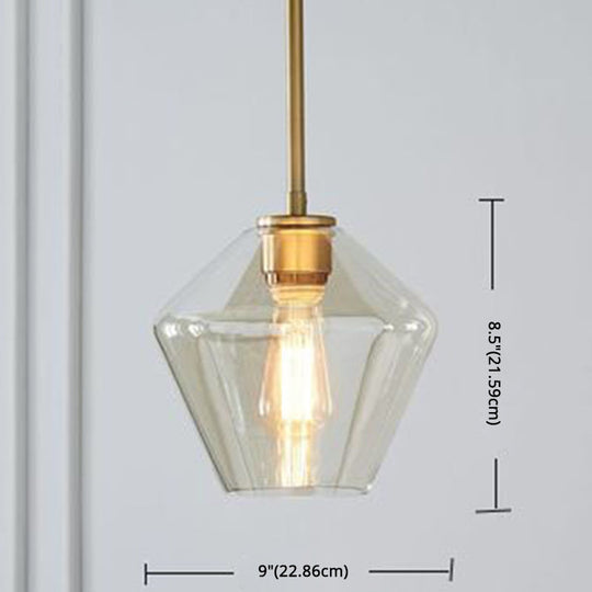 Modern Minimalist Glass Pendant Light - Stylish Dining Room Hanging Lamp